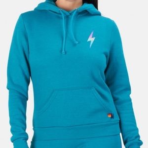 AVIATOR NATION JADE/RAINBOW PINK BOLT PULLOVER HOODIE
